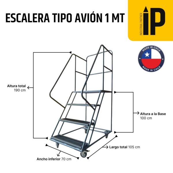 Escalera tipo avión 1 metro - Imagen 2