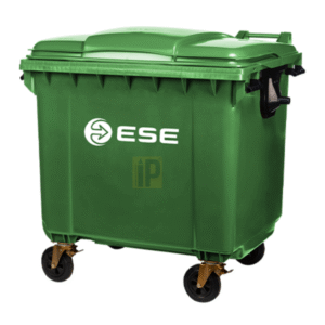 Contenedor de basura plástico 1100 litros color Verde origen Alemán