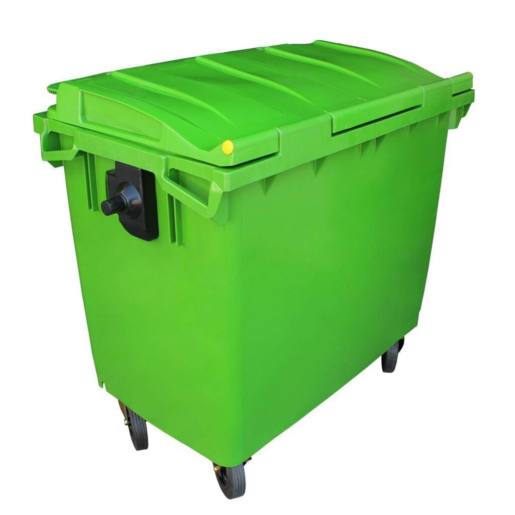 Contenedor De Basura Pl Stico Litros Color Verde Industrial