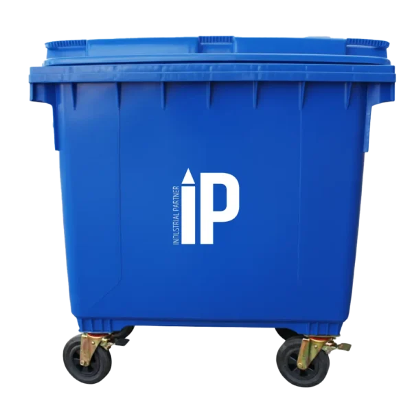 Contenedor de basura plástico 1100 litros color Azul - Industrial Partner