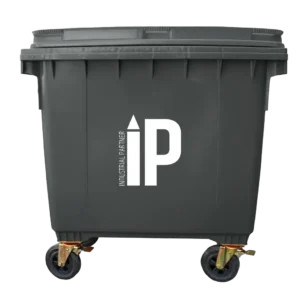 Contenedor de basura plástico 1100 litros color Gris Oscuro - Industrial Partner