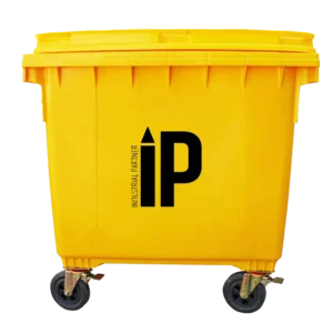 Contenedor de basura plástico 1100 litros Amarillo - Industrial Partner
