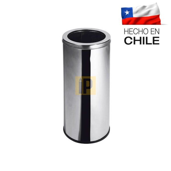 Basurero Acero Inoxidable tapa embudo 20 litros