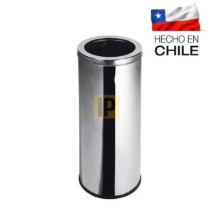 Basurero Acero Inoxidable tapa embudo 60 litros