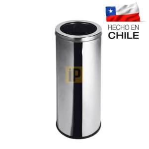 Basurero Acero Inoxidable tapa embudo 90 litros