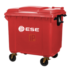 Contenedor de basura plástico 1100 litros color rojo origen Alemán