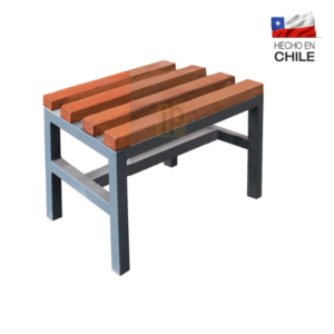 Banca camarín simple 50 cm. metal madera