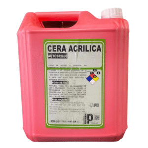 Cera Acrilica autobrillo roja industrial 5 Litros