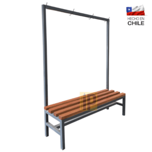 Banca camarín con Arco 200 cm. metal madera