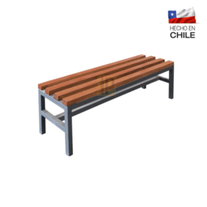 Banca camarín simple 100 cm. metal madera