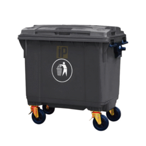 Contenedor de basura 660 litros gris oscuro
