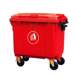 Contenedor de basura 660 litros rojo